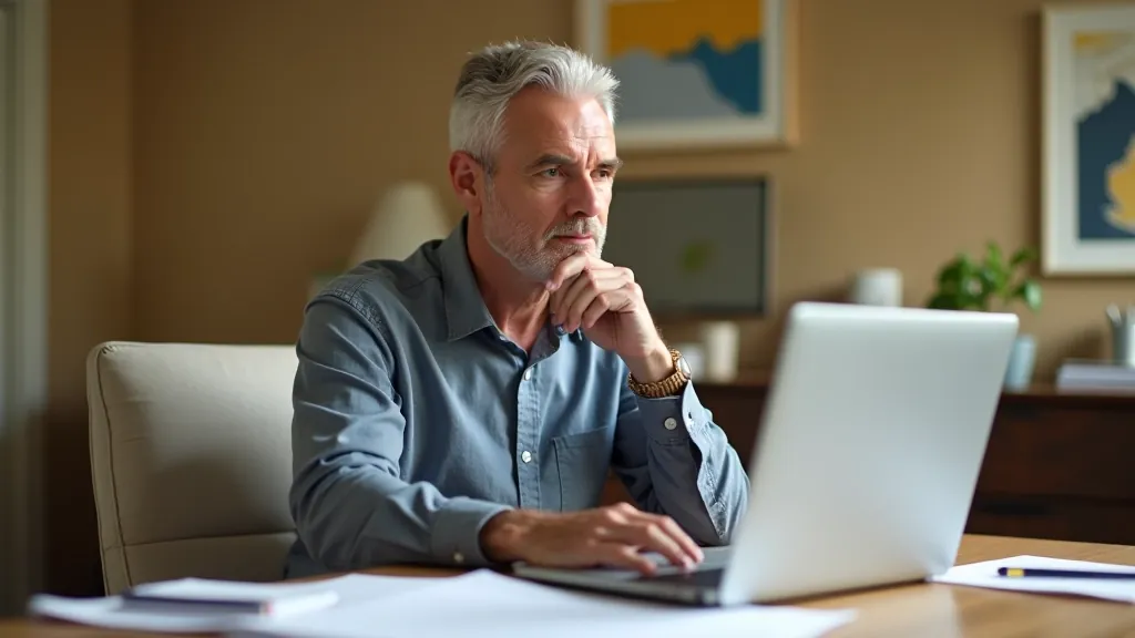 Man planning his retirement transition with clarity and purpose